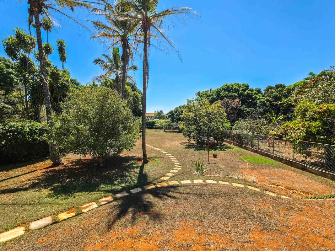 Área externa e jardim do imóvel